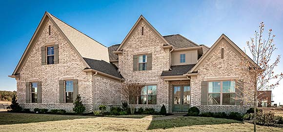Contemporary, Country, French Country, Traditional House Plan 83412 with 4 Beds, 4 Baths, 2 Car Garage Elevation
