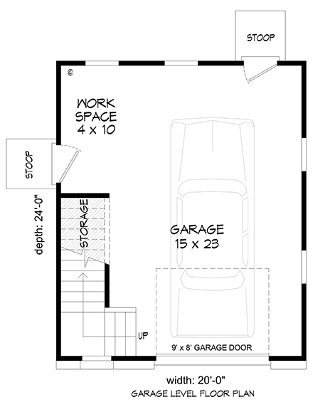 Cottage, Country, Farmhouse, Traditional 1 Car Garage Plan 83413 First Level Plan