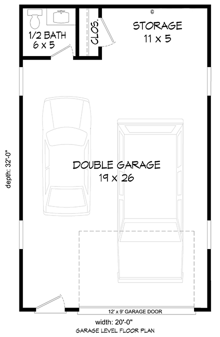 Country, Traditional 2 Car Garage Plan 83421 First Level Plan