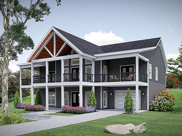 Contemporary, Cottage, Country House Plan 83422 with 5 Beds, 3 Baths, 1 Car Garage Elevation