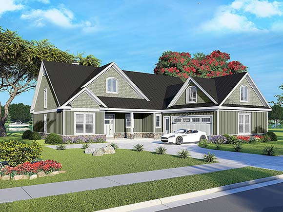 Country House Plan 83431 with 3 Beds, 2 Baths, 2 Car Garage Elevation