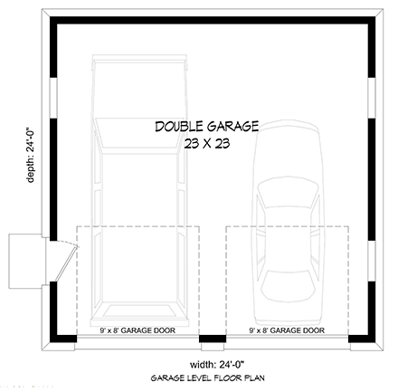 Country, Ranch, Traditional 2 Car Garage Plan 83446 First Level Plan