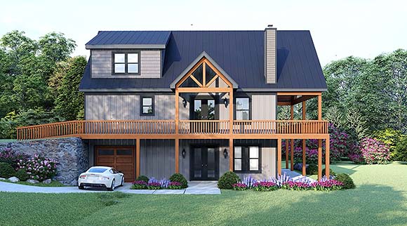 Country, Craftsman, Traditional House Plan 83450 with 4 Beds, 4 Baths, 1 Car Garage Elevation