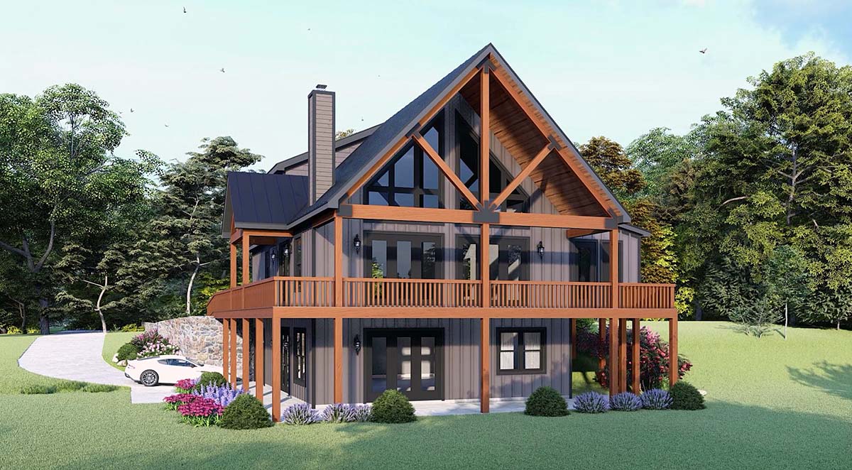 Country, Craftsman, Traditional Plan with 2792 Sq. Ft., 4 Bedrooms, 4 Bathrooms, 1 Car Garage Picture 2