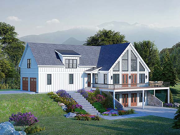 Country, Craftsman, Farmhouse, Ranch, Traditional House Plan 83496 with 3 Beds, 3 Baths, 2 Car Garage Elevation