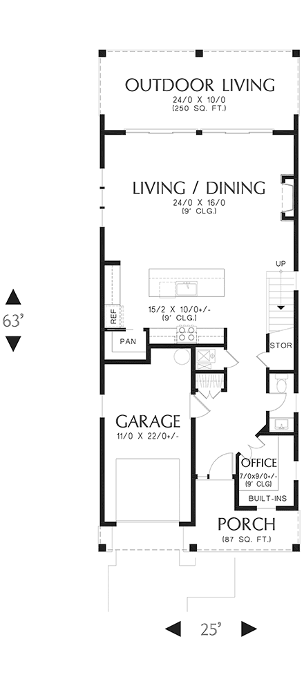 Country, Farmhouse House Plan 83522 with 3 Beds, 3 Baths, 1 Car Garage First Level Plan