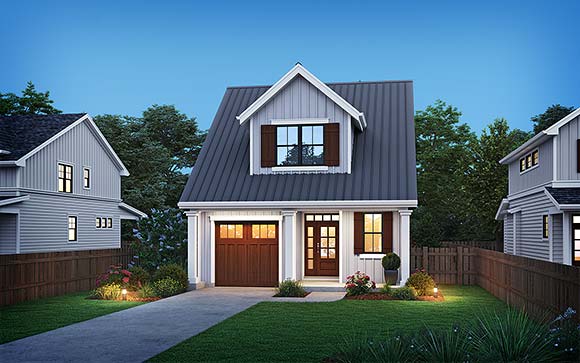 Country, Farmhouse House Plan 83522 with 3 Beds, 3 Baths, 1 Car Garage Elevation