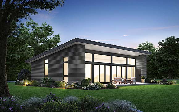 Contemporary, Modern House Plan 83534 with 2 Beds, 2 Baths Elevation