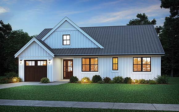 Farmhouse, Ranch House Plan 83543 with 3 Beds, 4 Baths, 1 Car Garage Elevation