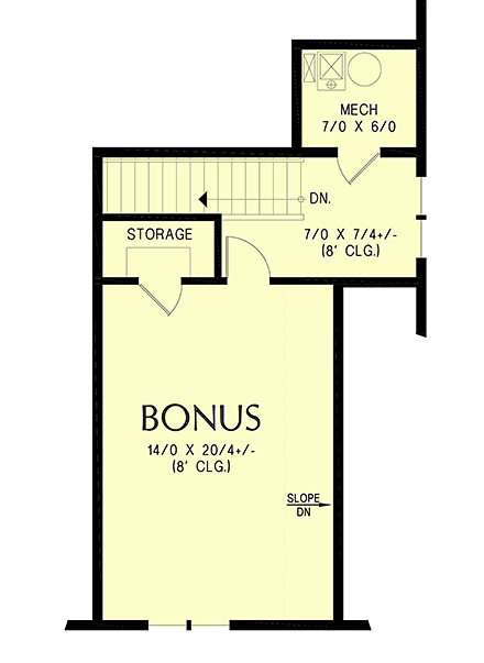 Country, Craftsman, Farmhouse, New American, Traditional House Plan 83547 with 3 Beds, 2 Baths, 2 Car Garage Second Level Plan