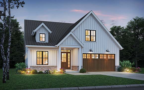 Country, Craftsman, Farmhouse, New American, Traditional House Plan 83547 with 3 Beds, 2 Baths, 2 Car Garage Elevation