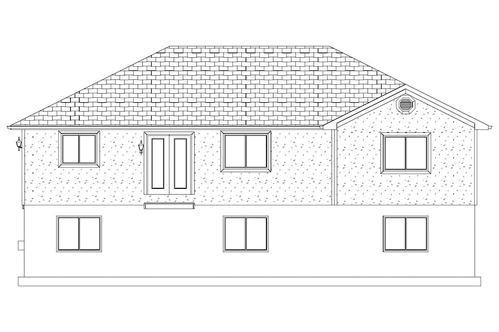 Country, Ranch, Traditional Plan with 1252 Sq. Ft., 3 Bedrooms, 2 Bathrooms, 2 Car Garage Picture 5