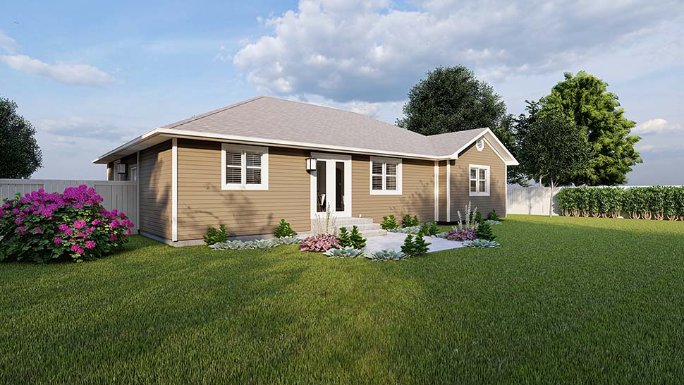 Country, Ranch, Traditional Plan with 1252 Sq. Ft., 3 Bedrooms, 2 Bathrooms, 2 Car Garage Picture 7