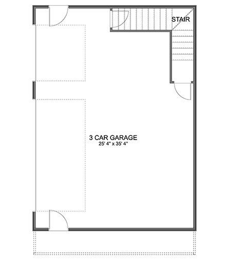 Country, Traditional 3 Car Garage Apartment Plan 83633 First Level Plan