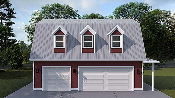 Country, Traditional 3 Car Garage Apartment Plan 83633 Elevation