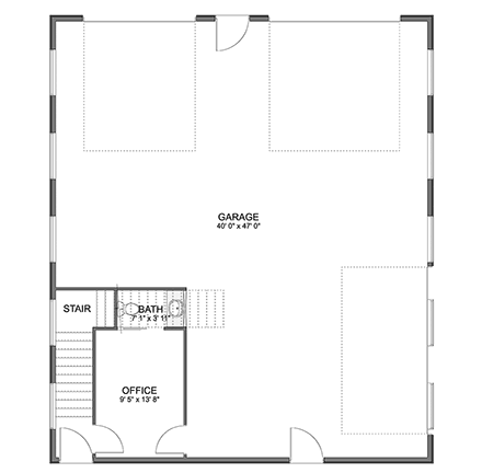 Country, Farmhouse 4 Car Garage Plan 83634 First Level Plan