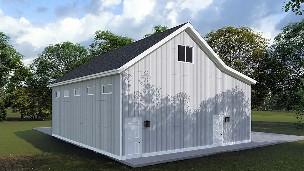 Country, Farmhouse Plan with 1069 Sq. Ft., 1 Bathrooms, 4 Car Garage Picture 11