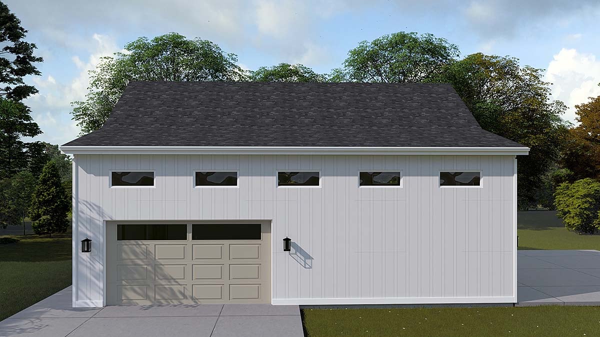 Country, Farmhouse Plan with 1069 Sq. Ft., 1 Bathrooms, 4 Car Garage Picture 3