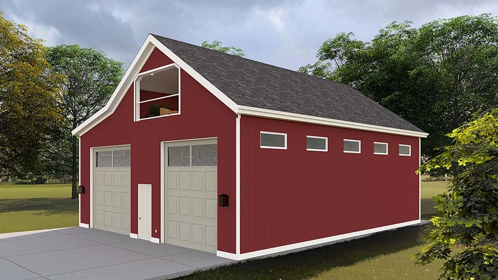 Country, Farmhouse Plan with 1069 Sq. Ft., 1 Bathrooms, 4 Car Garage Picture 5