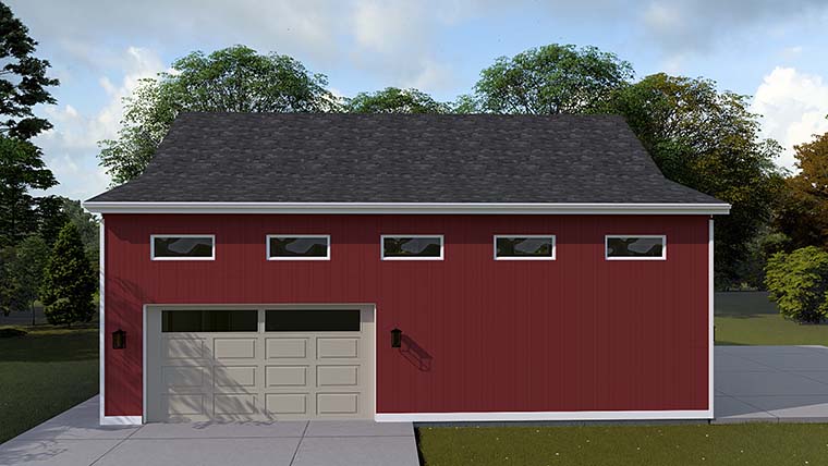 Country, Farmhouse Plan with 1069 Sq. Ft., 1 Bathrooms, 4 Car Garage Picture 6