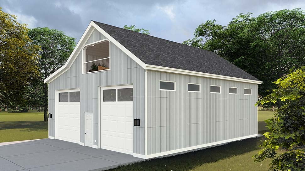 Country, Farmhouse Plan with 1069 Sq. Ft., 1 Bathrooms, 4 Car Garage Picture 9