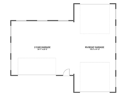 Contemporary, Modern 3 Car Garage Plan 83639, RV Storage First Level Plan