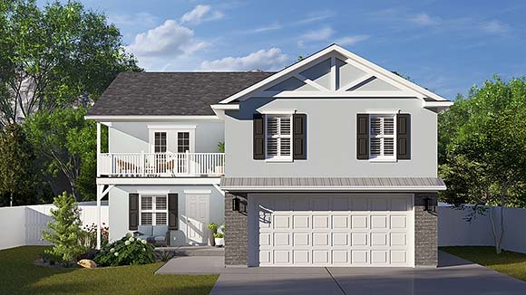 Traditional House Plan 83662 with 4 Beds, 3 Baths, 2 Car Garage Elevation