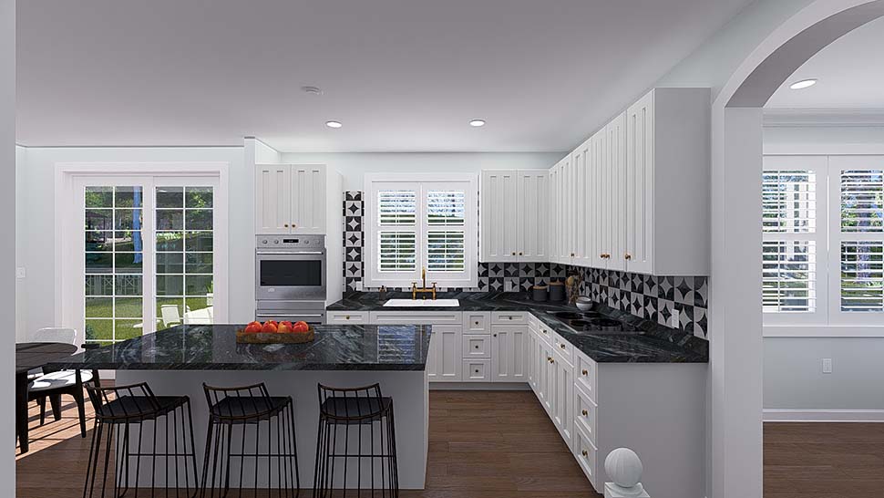 Country, Traditional Plan with 2789 Sq. Ft., 4 Bedrooms, 3 Bathrooms, 3 Car Garage Picture 15