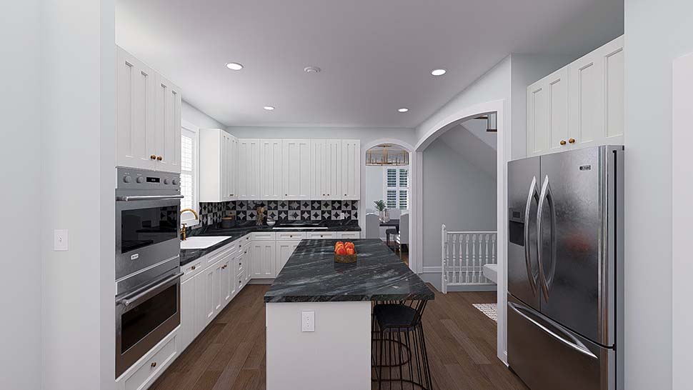 Country, Traditional Plan with 2789 Sq. Ft., 4 Bedrooms, 3 Bathrooms, 3 Car Garage Picture 16