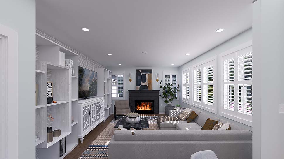 Country, Traditional Plan with 2789 Sq. Ft., 4 Bedrooms, 3 Bathrooms, 3 Car Garage Picture 19