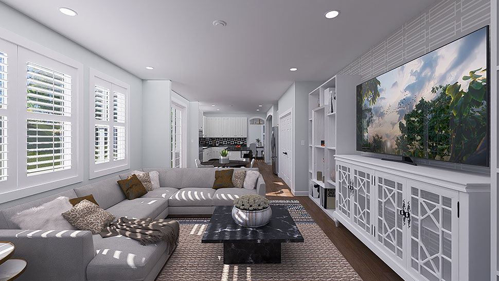 Country, Traditional Plan with 2789 Sq. Ft., 4 Bedrooms, 3 Bathrooms, 3 Car Garage Picture 20