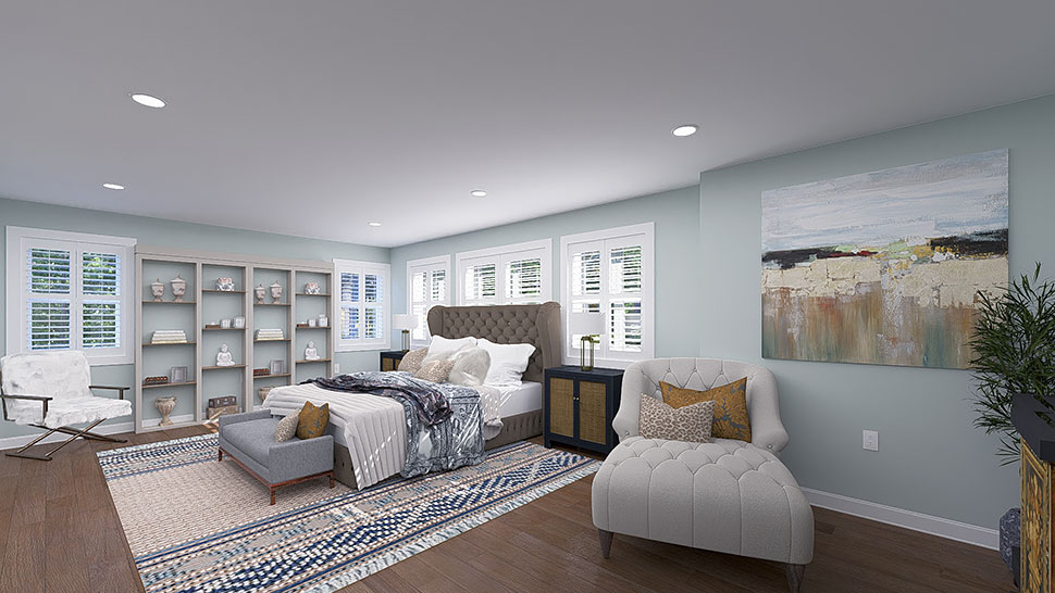 Country, Traditional Plan with 2789 Sq. Ft., 4 Bedrooms, 3 Bathrooms, 3 Car Garage Picture 23