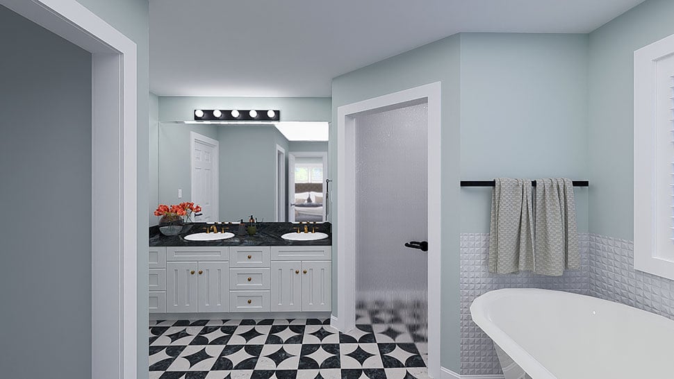 Country, Traditional Plan with 2789 Sq. Ft., 4 Bedrooms, 3 Bathrooms, 3 Car Garage Picture 26