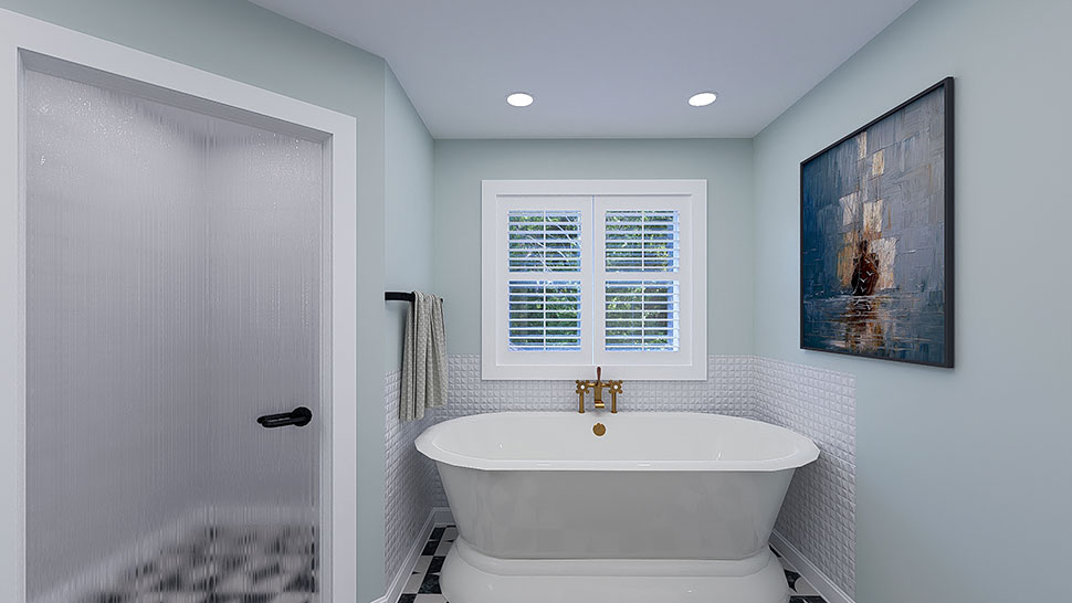 Country, Traditional Plan with 2789 Sq. Ft., 4 Bedrooms, 3 Bathrooms, 3 Car Garage Picture 27