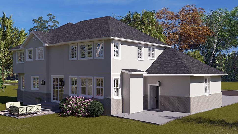 Country, Traditional Plan with 2789 Sq. Ft., 4 Bedrooms, 3 Bathrooms, 3 Car Garage Picture 5