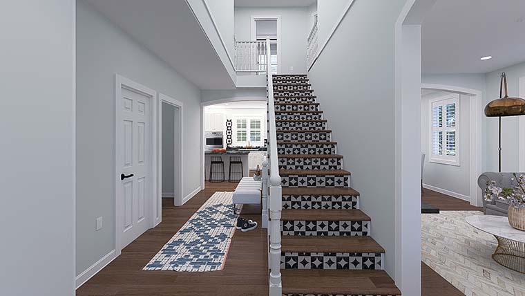 Country, Traditional Plan with 2789 Sq. Ft., 4 Bedrooms, 3 Bathrooms, 3 Car Garage Picture 6