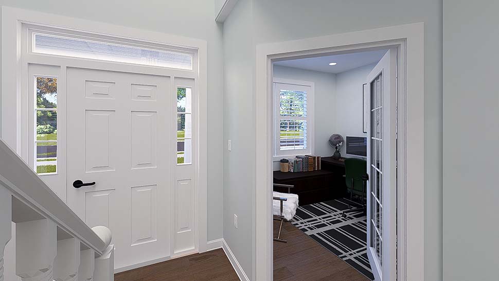 Country, Traditional Plan with 2789 Sq. Ft., 4 Bedrooms, 3 Bathrooms, 3 Car Garage Picture 7