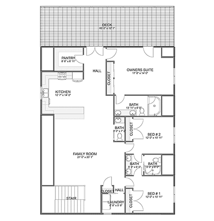Barndominium House Plan 83668 with 3 Beds, 4 Baths, 4 Car Garage Second Level Plan