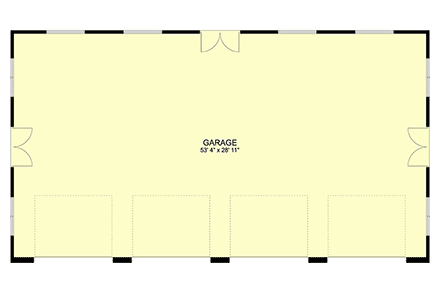Traditional 4 Car Garage Plan 83670 First Level Plan