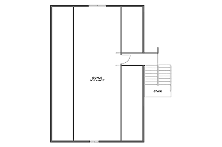 Country, Craftsman, New American, Traditional House Plan 83679 with 3 Beds, 2 Baths, 3 Car Garage Second Level Plan