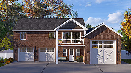Garage-Living Plan 83681