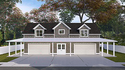 Garage-Living Plan 83684
