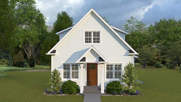 Country, Traditional House Plan 83689 with 2 Beds, 2 Baths Elevation