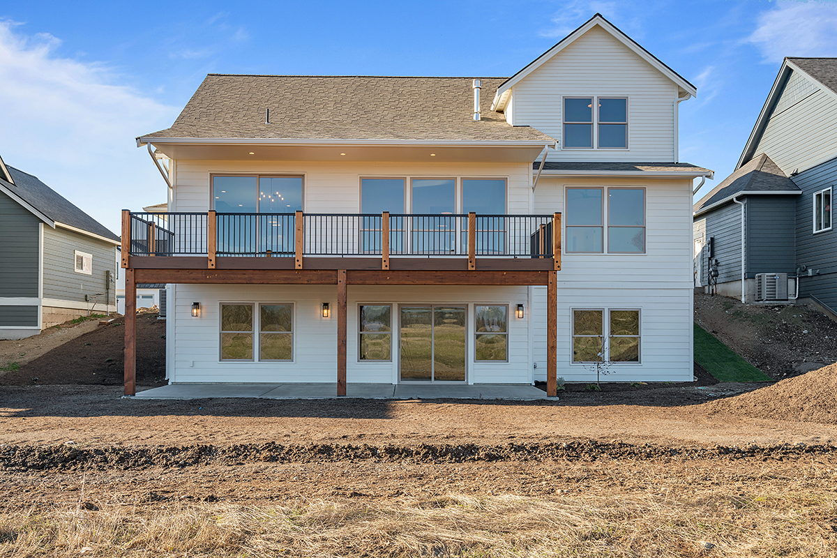 Cottage, Country, Craftsman, Farmhouse, Southern, Southwest, Traditional Plan with 2134 Sq. Ft., 3 Bedrooms, 3 Bathrooms, 3 Car Garage Rear Elevation