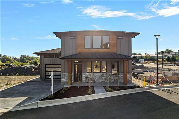 Contemporary, Modern House Plan 83832 with 3 Beds, 3 Baths, 1 Car Garage Elevation