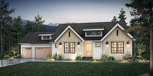 Cottage, European, Farmhouse, Traditional House Plan 83847 with 3 Beds, 3 Baths, 2 Car Garage Elevation