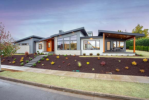 Contemporary, Modern House Plan 83853 with 3 Beds, 3 Baths, 3 Car Garage Elevation