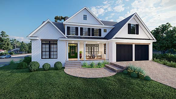 Country, Craftsman, Farmhouse House Plan 83903 with 4 Beds, 4 Baths, 2 Car Garage Elevation