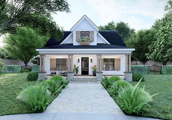 Cottage, Craftsman, Farmhouse, Southern House Plan 83905 with 4 Beds, 4 Baths Elevation