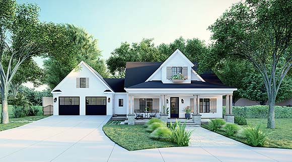 Cottage, Craftsman, Farmhouse, Southern House Plan 83906 with 4 Beds, 4 Baths, 2 Car Garage Elevation